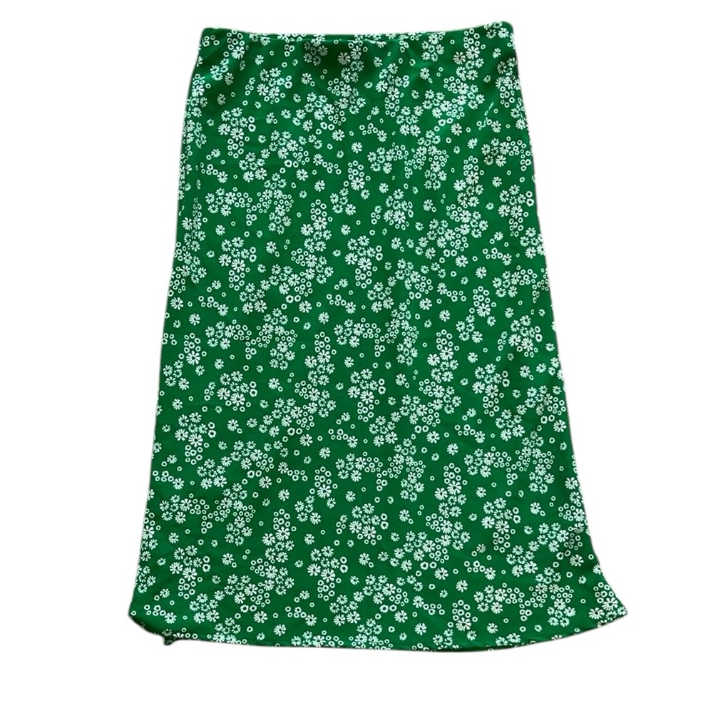 Rachel Zoe Green Floral Midi Skirt